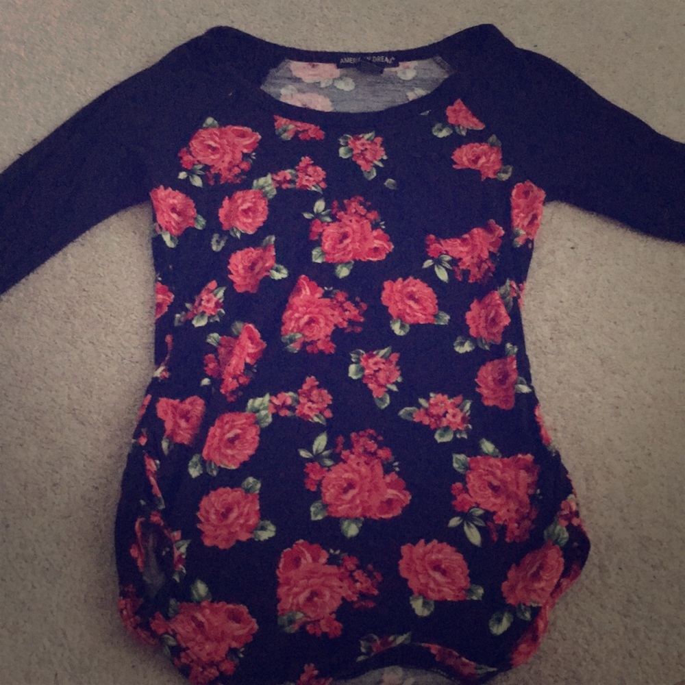 Super Soft black and floral shirt